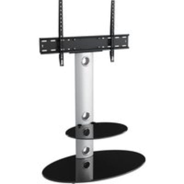 AVF Lugano FSL800LUS TV Stand with Bracket - Silver & Black Glass