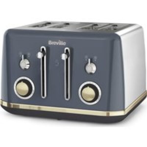 BREVILLE Mostra VTT931 4-Slice Toaster - Grey & Gold