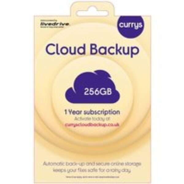 CURRYS Cloud Backup for Tablets & Mobiles - 256 GB