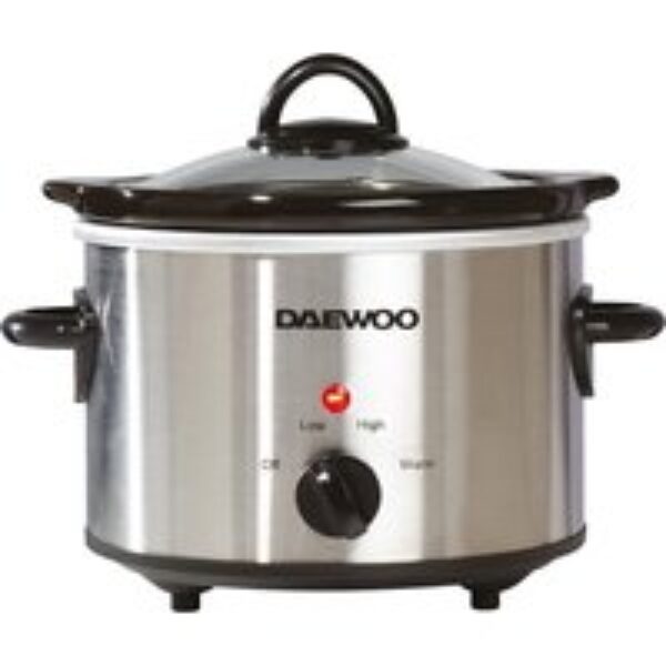 DAEWOO SDA1363 1.5L Slow Cooker - Stainless Steel