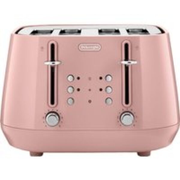 DELONGHI Eclettica CTY4003.PK 4-Slice Toaster - Pink