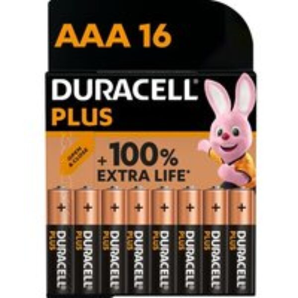 DURACELL Plus AAA Alkaline Batteries - Pack of 16