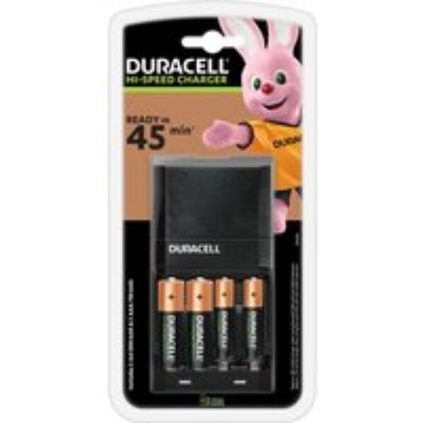 DURACELL CEF27 4-Battery Charger with Batteries