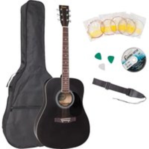 ENCORE EWP-100BK Acoustic Guitar Bundle - Black