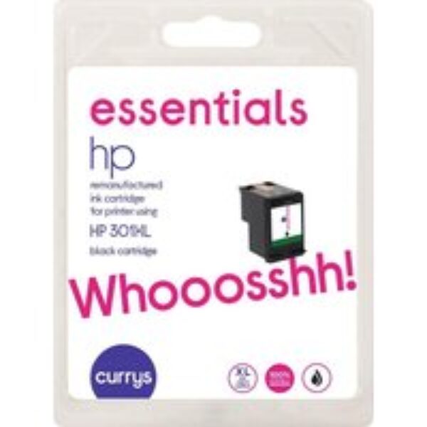 ESSENTIALS HP 301 XL Black Ink Cartridge