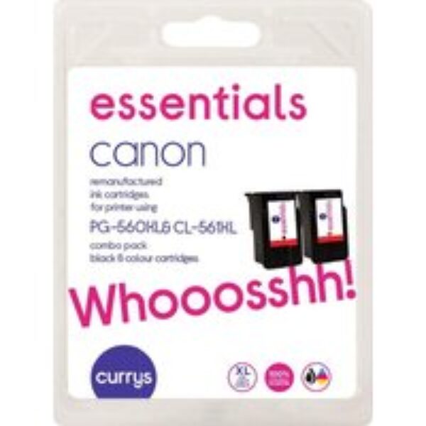 ESSENTIALS Canon PPG-560 XL & CL-561 XL Black & Tri-colour Ink Cartridges