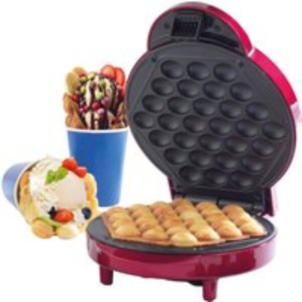 GILES & POSNER EK2551G Bubble Waffle Maker - Red