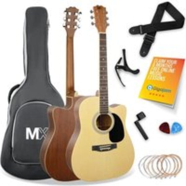 3RD AVENUE MX Cutaway Premium Acoustic Guitar Bundle - Natural