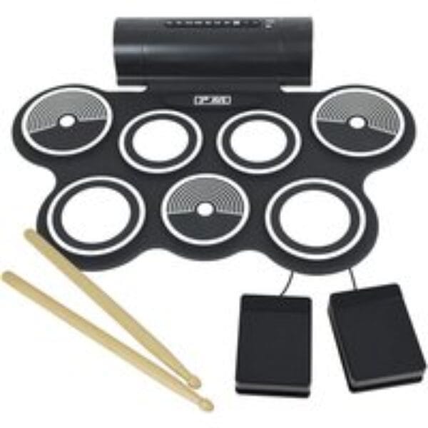 3RD AVENUE Roll Up Portable Electronic Drum Kit - Black