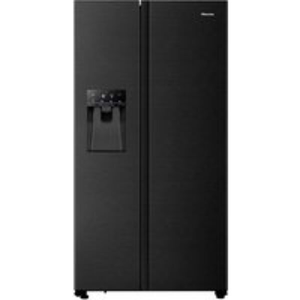 HISENSE RS694N4TFE American-Style Fridge Freezer - Black Stainless Steel