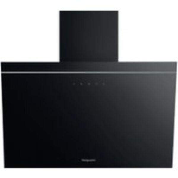 HOTPOINT PHVP 62F LT K Chimney Cooker Hood - Black