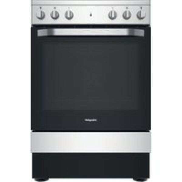 HOTPOINT HS67V5KHX/UK 60 cm Electric Ceramic Cooker - Inox & Silver