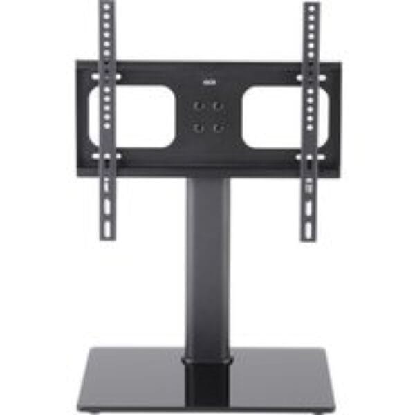 TTAP TT44S Swivel Tabletop TV Stand with Bracket - Black Glass