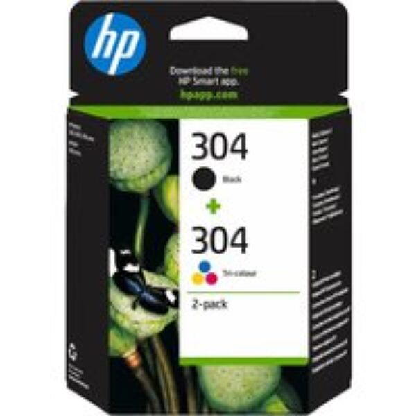 HP Combo Original 304 Tri-colour & Black Ink Cartridges - Twin Pack