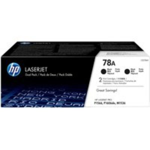 HP 78A Black Toner Cartridges - Twin Pack