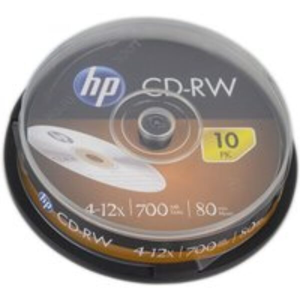 HP 12x Speed CD-RW Blank CDs - Pack of 10