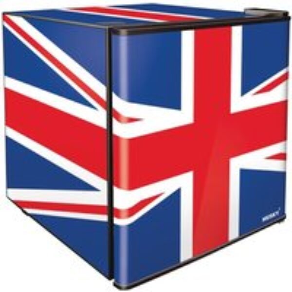 HUSKY Union Jack HUS-EL193 Mini Fridge - Red