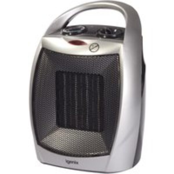 IGENIX IG9030 Portable Hot & Cool Fan Heater - Silver & Black