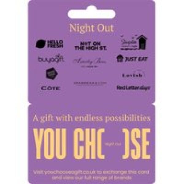 YOU CHOOSE Night Out Digital Gift Card - £15