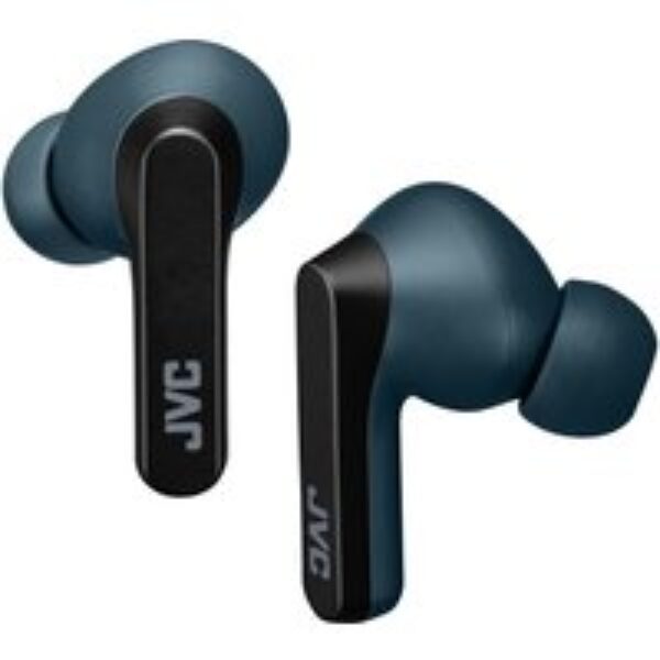 JVC HA-A9T Wireless Bluetooth Earbuds - Black & Marine Blue