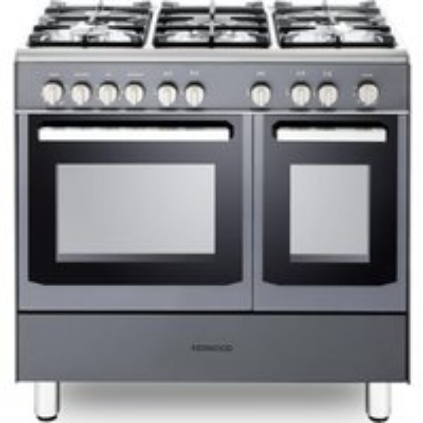 KENWOOD CK407GSL 90 cm Gas Range Cooker - Slate Grey & Chrome