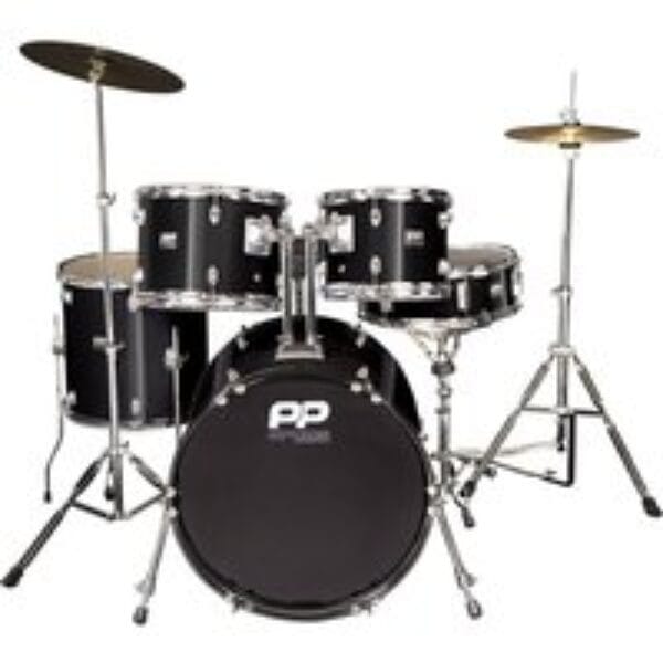 PP DRUMS PP220BLK 5 Piece Fusion Drum Kit - Black