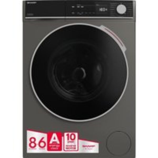 SHARP ES-NDB814CAA-EN 8 kg Washer Dryer - Dark Inox