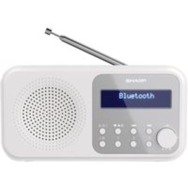 SHARP Tokyo DR-P420 Portable DABﱓ Bluetooth Radio - Snowy White