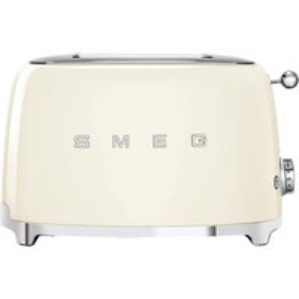 SMEG 50's Retro TSF01CRUK 2-Slice Toaster - Cream