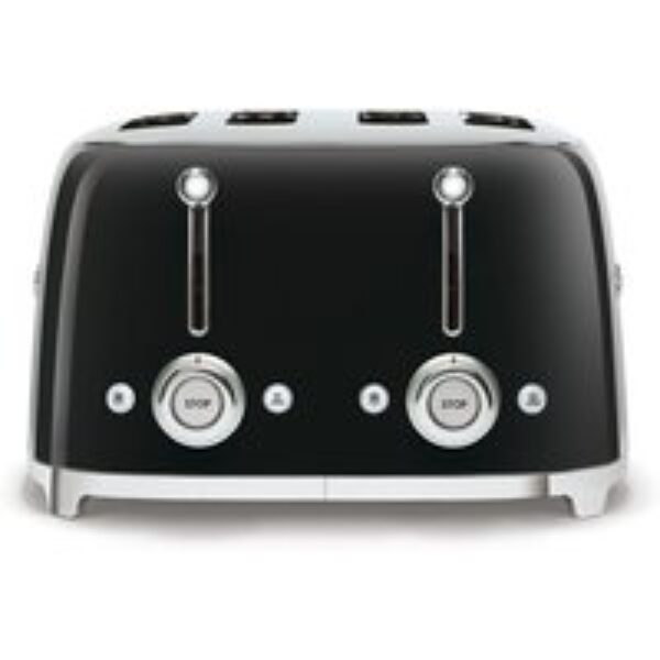 SMEG 50's Retro Style TSF03BLUK 4-Slice Toaster - Black