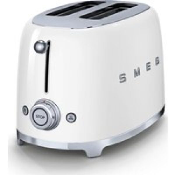 SMEG 50's Retro TSF01WHUK 2-Slice Toaster - White