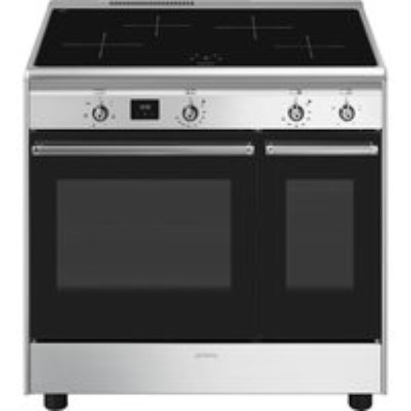 SMEG CX92IM 90 cm Electric Induction Range Cooker - Stainless Steel & Black