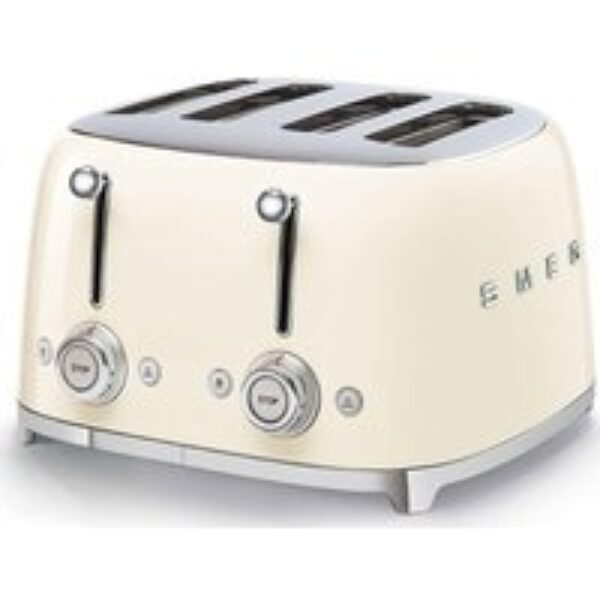 SMEG 50's Retro Style TSF03CRUK 4-Slice Toaster - Cream