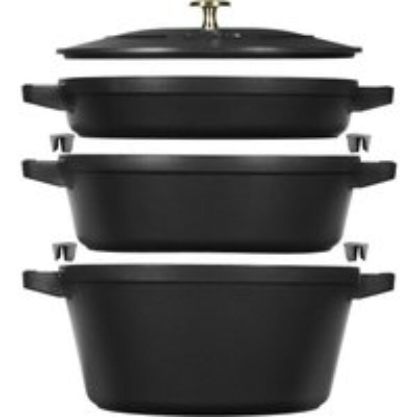 STAUB 40508-386-0 3-piece Cookware Set - Black