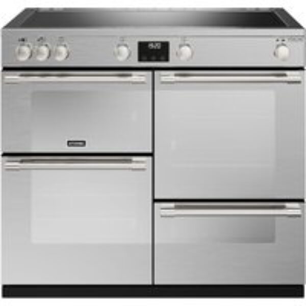 STOVES Sterling Deluxe D1000Ei ZLS Electric Induction Range Cooker - Stainless Steel & Chrome