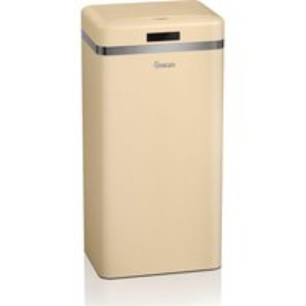 SWAN Retro 45-litre Rectangular Bin - Cream