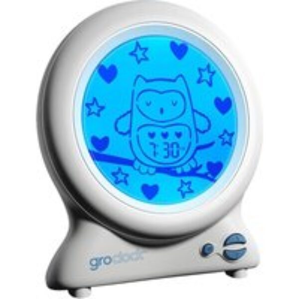 TOMMEE TIPPEE Groclock Baby Sleep Trainer Alarm Clock & Nightlight - White