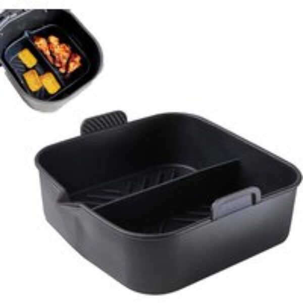 TOWER T843095 Non-stick Square Tray with Divider - Black