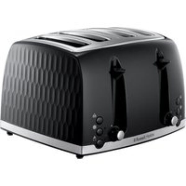 RUSSELL HOBBS Honeycomb 4-Slice Toaster - Black