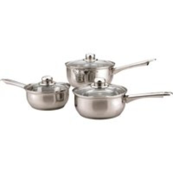 SABICHI 93684-1 3-piece Saucepan Set - Stainless Steel