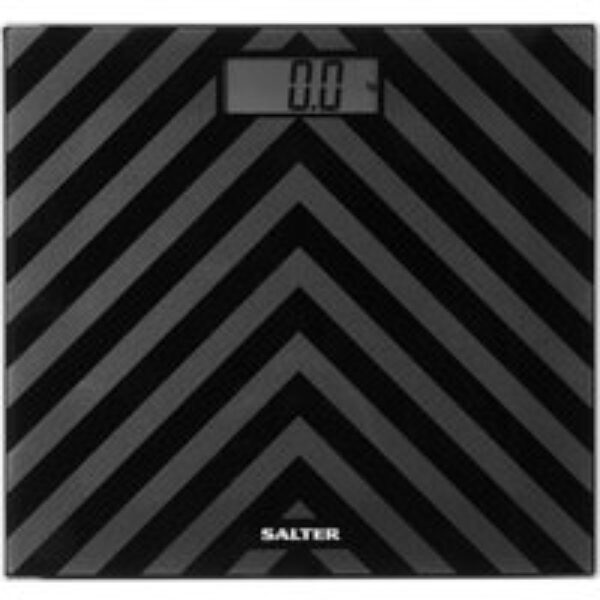 SALTER Chevron Bathroom Scales - Black