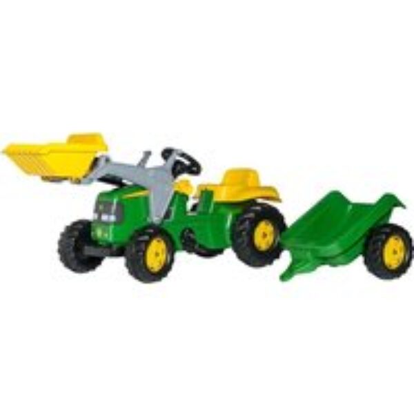 ROLLY TOYS rollyKid John Deere Loader & Trailer Kids' Ride-On Toy - Green