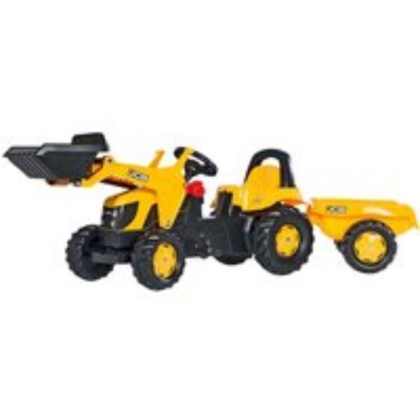 ROLLY TOYS rollyKid JCB Loader & Trailer Kids' Ride-On Toy - Black & Yellow