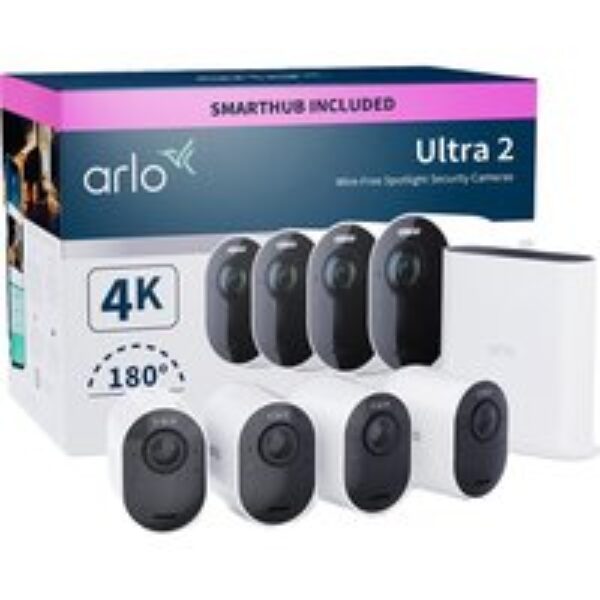 ARLO Ultra 2 4K Ultra HD WiFi Security Camera System - 4 Cameras