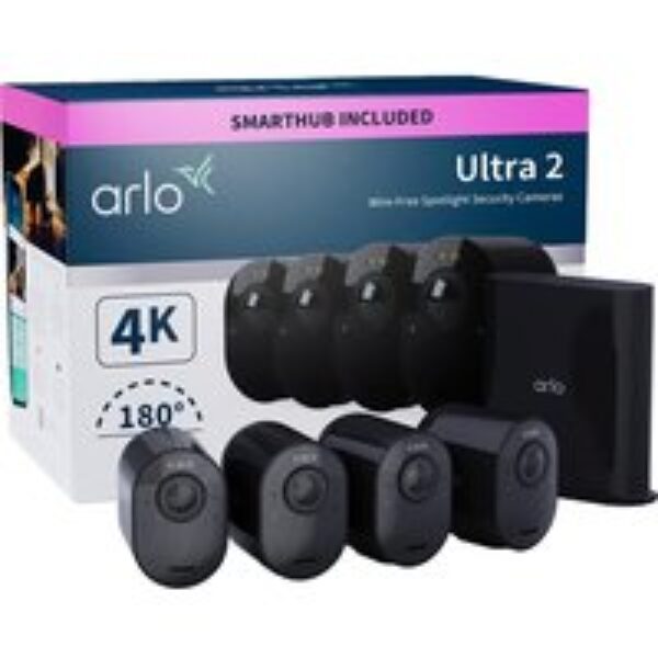 ARLO Ultra 2 4K Ultra HD WiFi Security Camera System - 4 Cameras