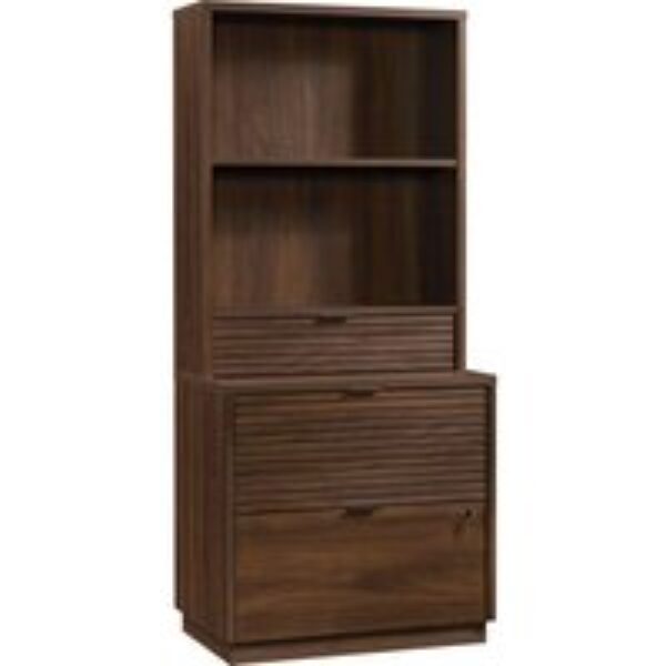 TEKNIK Elstree 5426910 Work Hutch with Drawer - Spiced Mahogany