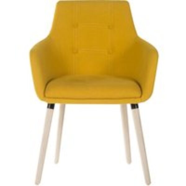 TEKNIK 4 Legged Fabric Reception Chair - Yellow