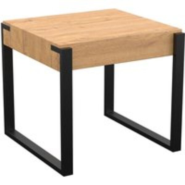 AVF Ridgewood FT50RIDLW Side Table - Light Wood & Black