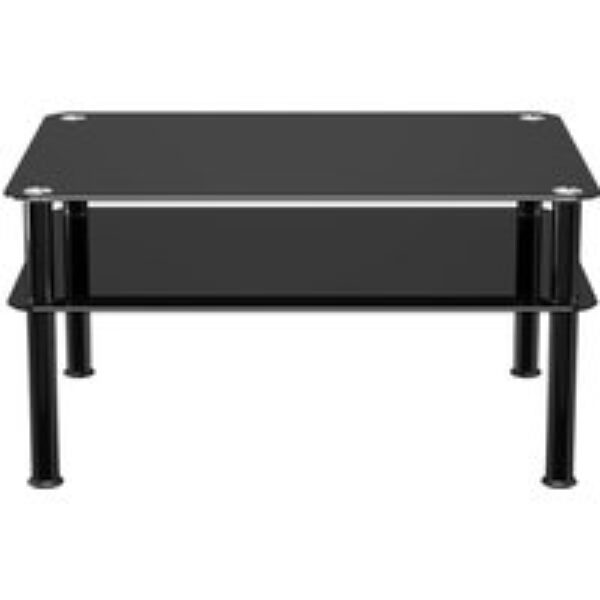 AVF SDCT8060BB Glass Coffee Table - Black