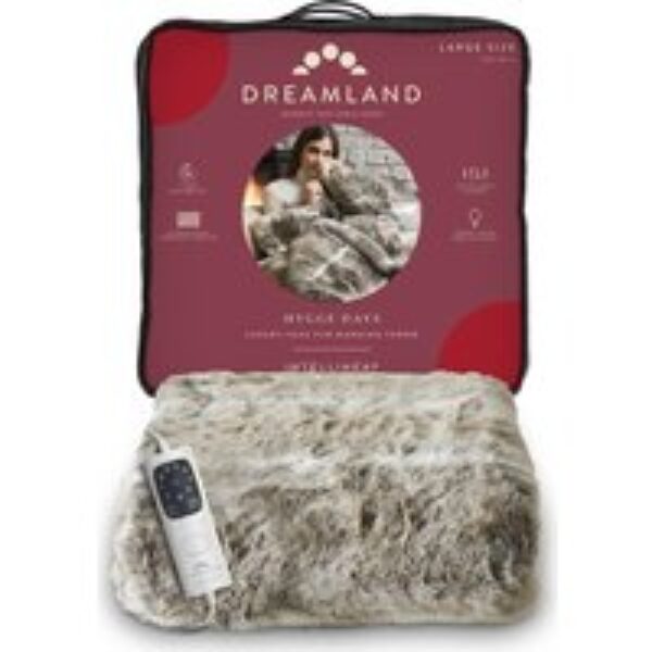 DREAMLAND Intel®iheat Faux Fur Heated Throw - Alaskan Husky